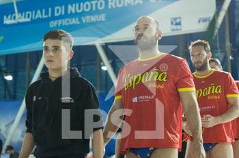 2019-04-02 - L´ingresso dei giocatori spagnoli nella piscina di Ostia - TEST MATCH. ITALIA-SPAGNA 14-8 - ITALY NATIONAL TEAM - WATERPOLO